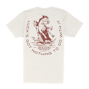 No Luck T-Shirt- Vintage White