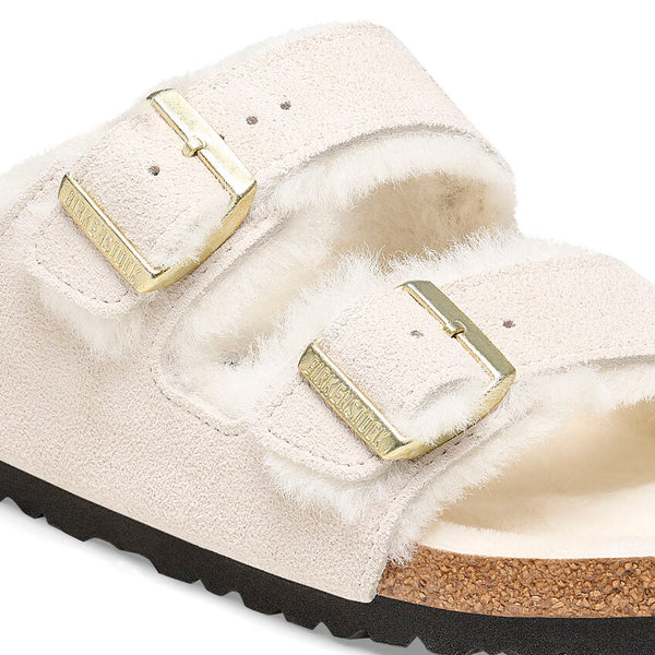 Arizona Shearling Suede Leather- Antique White
