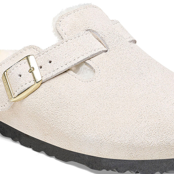 Boston Shearling Suede Leather - Antique White