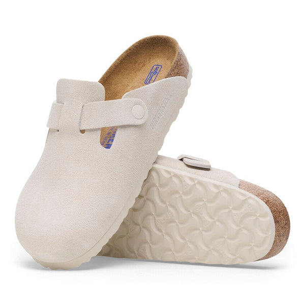 Boston Soft Footbed- Antique White Suede