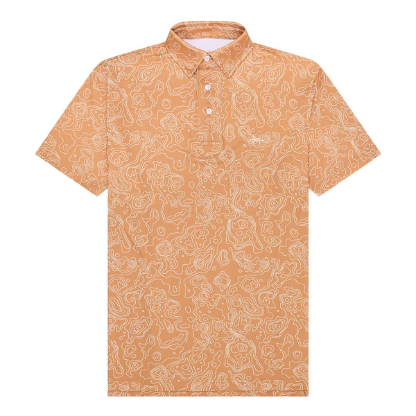 Big Bend Topo Polo- Burnt Orange