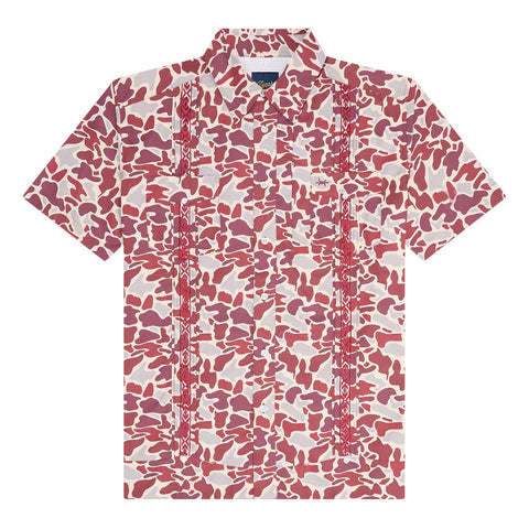 Guayabera Libre- Maroon Camo