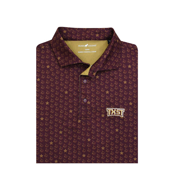 TXST Bobcat Polo- Maroon