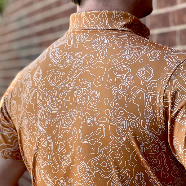 Big Bend Topo Polo- Burnt Orange