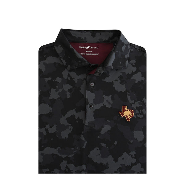 TXST Camo Polo- Black