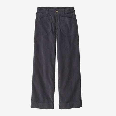 W Wide-Leg Cord Pants- Smolder Blue