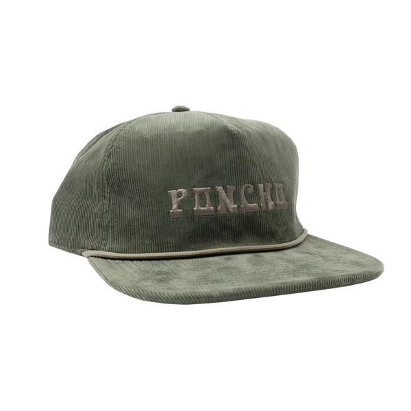 Poncho Corduroy Hat- Moss