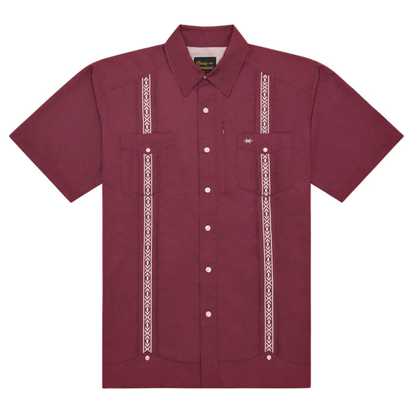 Guayabera Libre- Solid Maroon