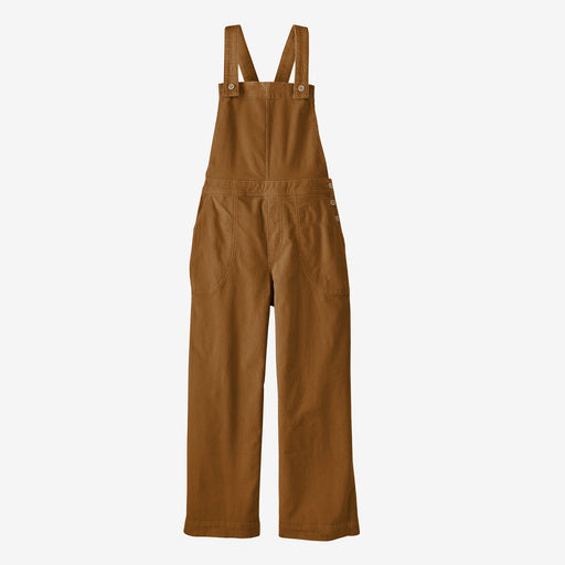 W Stand Up Cropped Corduroy Overalls- Nest Brown