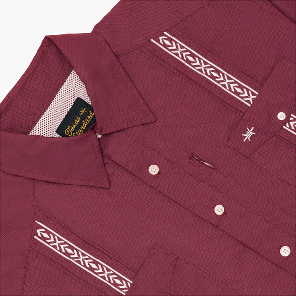 Guayabera Libre- Solid Maroon