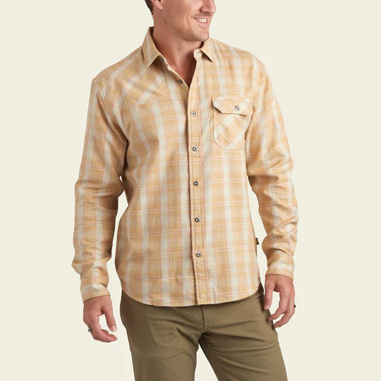 Harker's Flannel Shirt- Barrett Plaid: Faded Sun
