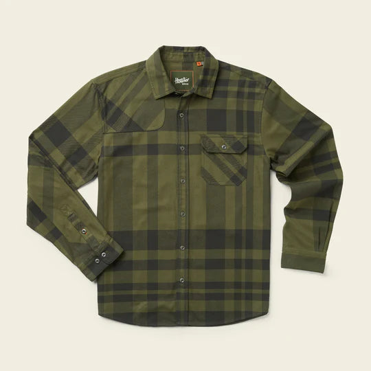 Harker's Flannel Shirt- Mega Plaid: Dark Olive