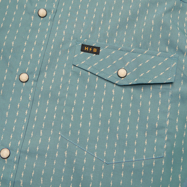 H Bar B Snapshirt- Power Lines: Smoke Blue