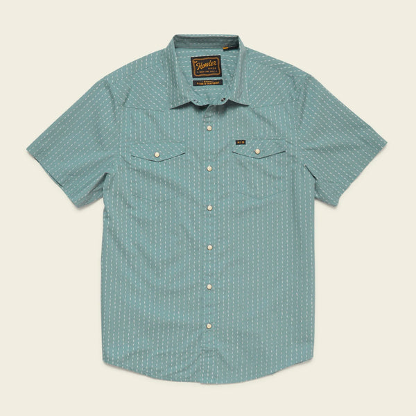 H Bar B Snapshirt- Power Lines: Smoke Blue