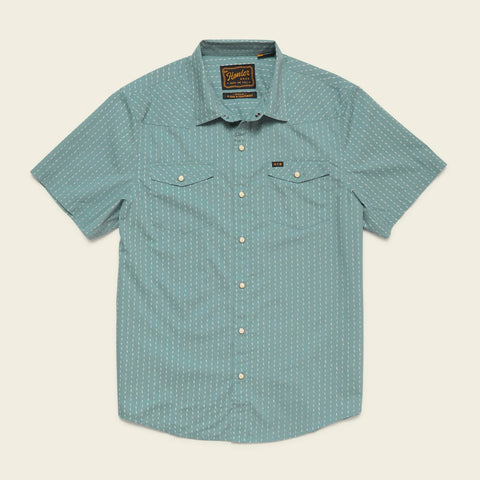 H Bar B Snapshirt- Power Lines: Smoke Blue