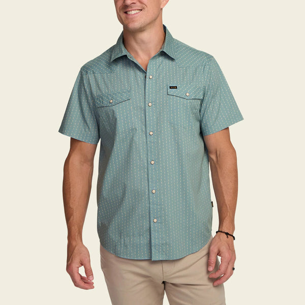 H Bar B Snapshirt- Power Lines: Smoke Blue