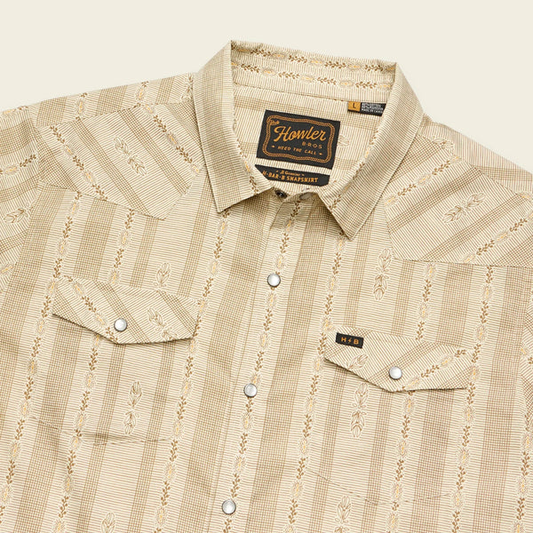 H Bar B Snapshirt- Prairie Garland: Dust
