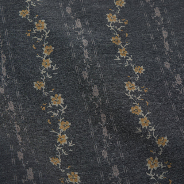 Bruja Boardshort- Hibiscus Ribbons: Antique Black