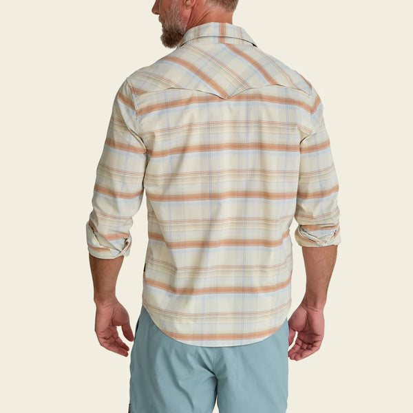 H Bar B Tech Longsleeve-  Cameron Plaid: Cream