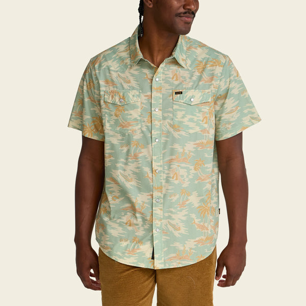 H Bar B Snapshirt- Dreamland: Seafoam