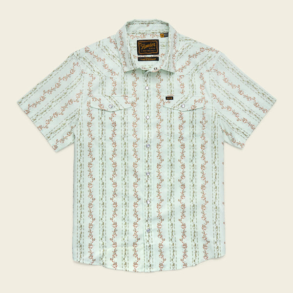 H Bar B Snapshirt- Hibiscus Ribbions: Mint