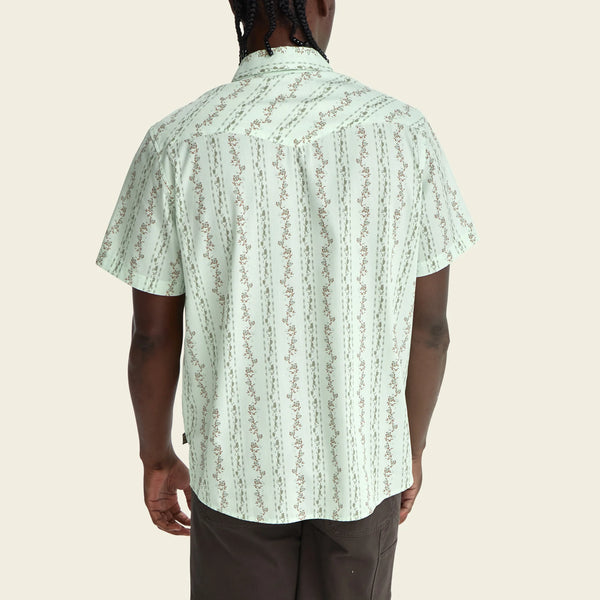 H Bar B Snapshirt- Hibiscus Ribbions: Mint