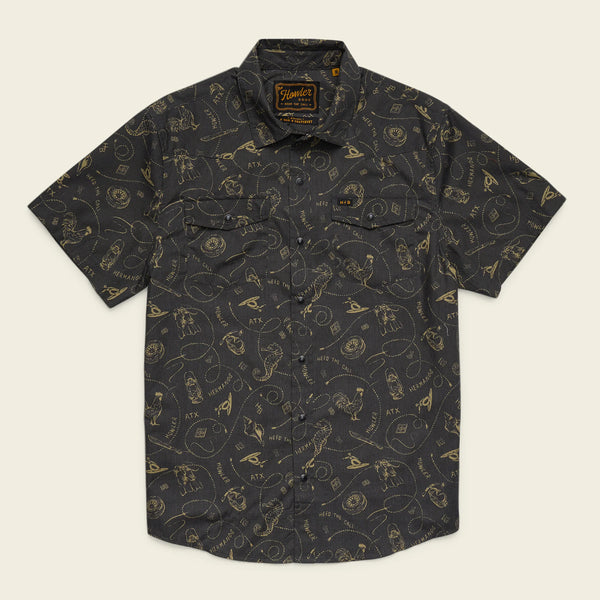 H Bar B Snapshirt- Sea Rodeo: Antique Black