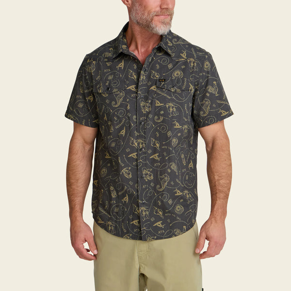 H Bar B Snapshirt- Sea Rodeo: Antique Black
