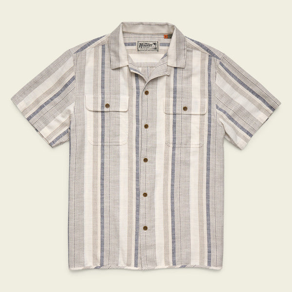 Shores Club Shirt- Old Bill Stripe: Limestone
