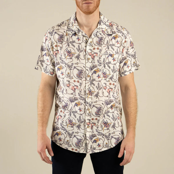 City Slickers SS-High Lonesome: Ivory/Navy