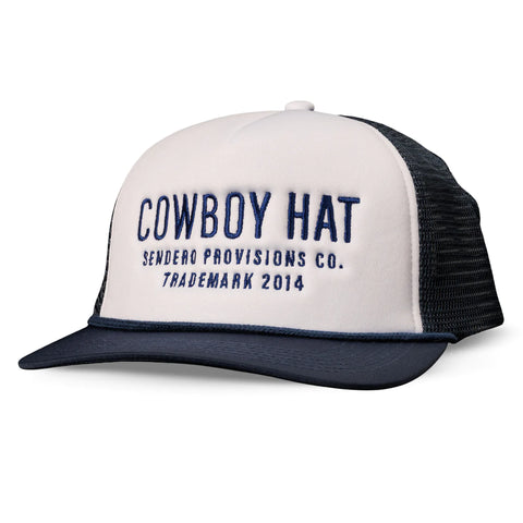 Cowboy Hat- Blue/White