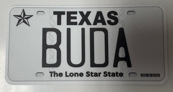 Town License Plate Vinyl Stickers