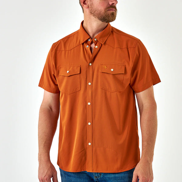 Performance Western Shirt- Orange