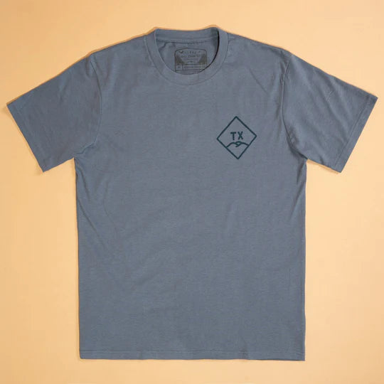Hill Country Flag T-Shirt- Faded Indigo