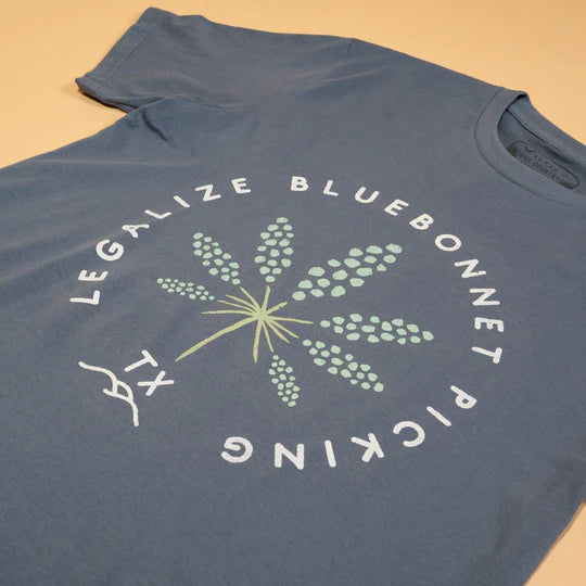 Legalize Bluebonnet Picking T-Shirt - Faded Indigo