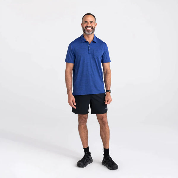 DropTemp All Day Cooling Polo- Sport Blue Heather