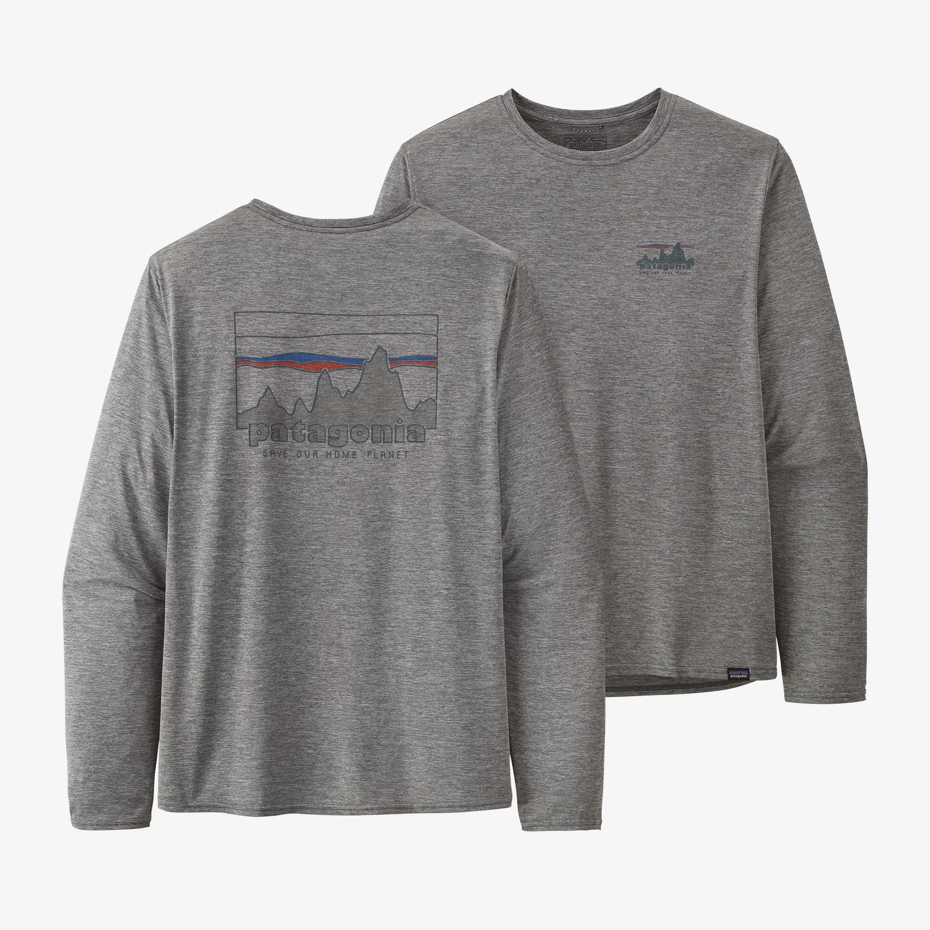 M Capilene Cool Daily Graphic LS- '73 Skyline: Feather Grey
