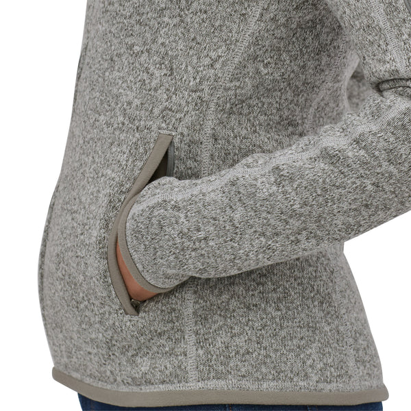 W Better Sweater Fleece Jacket- Birch White