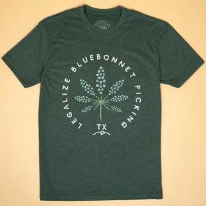 Legalize Bluebonnet Picking T-Shirt - Pine